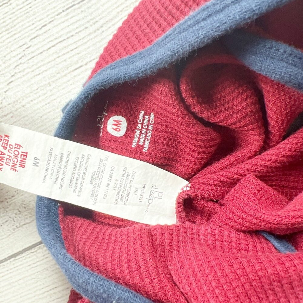 Petit Lem Baby Boy Waffle Knit Romper Bear Face One Piece “Beary Cool” 6 Months - Picture 2 of 3